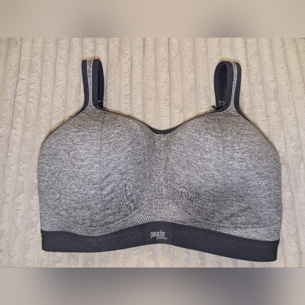 Panache Gray Boundless Wirefree Sports Bra Size 38G